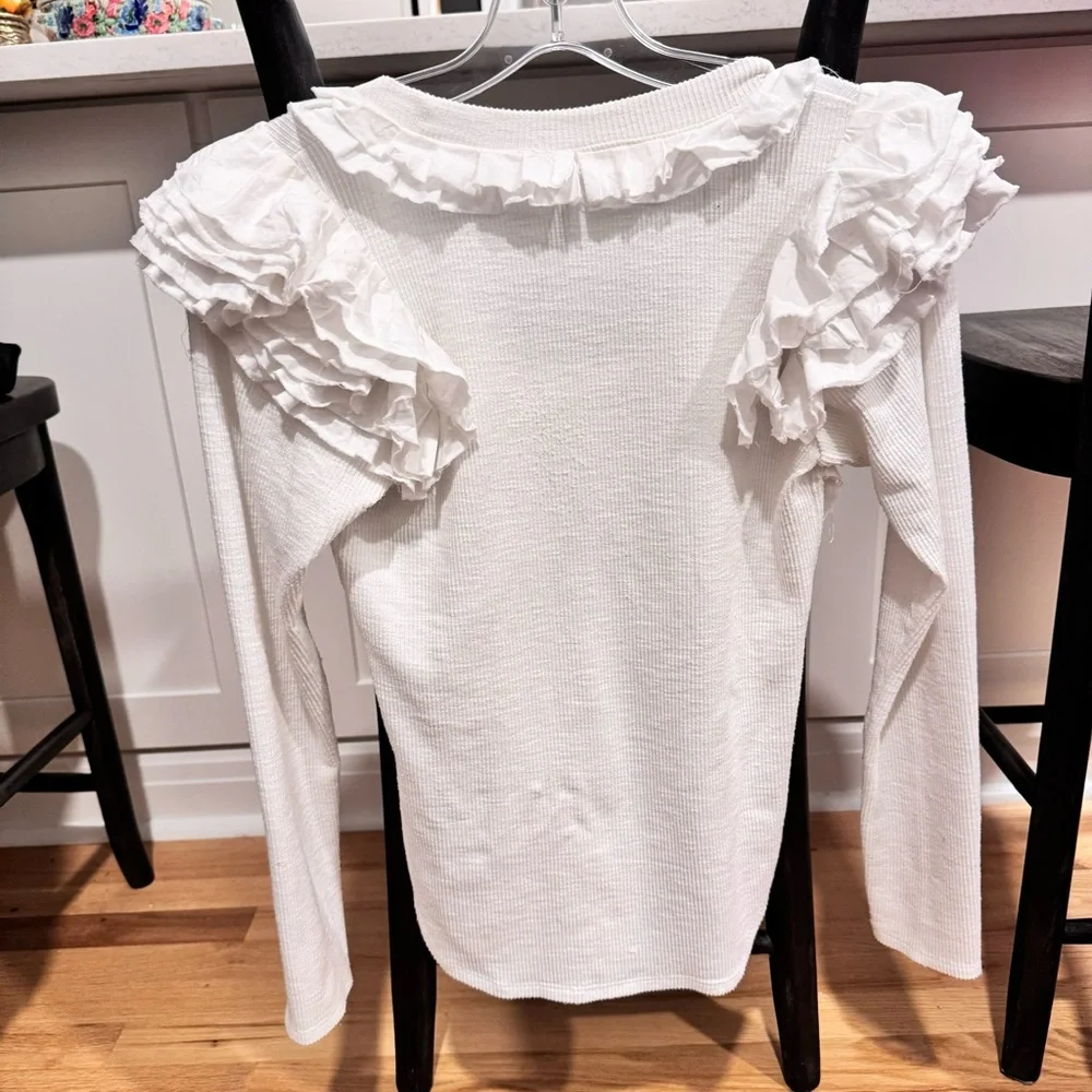Free people what a ruffle top Size M